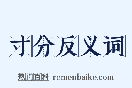 寸分反义词是什么意思的图片